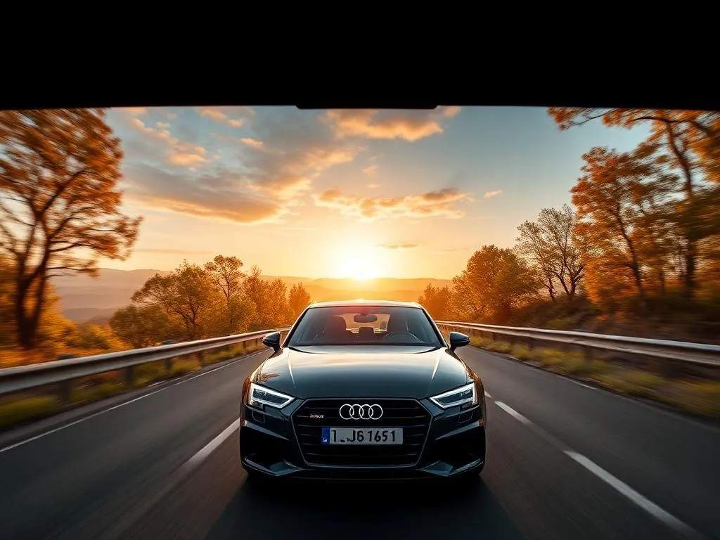 Audi performance vehicle on the road