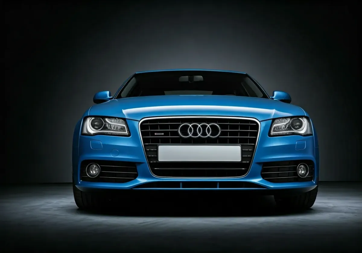 blue audi in for service