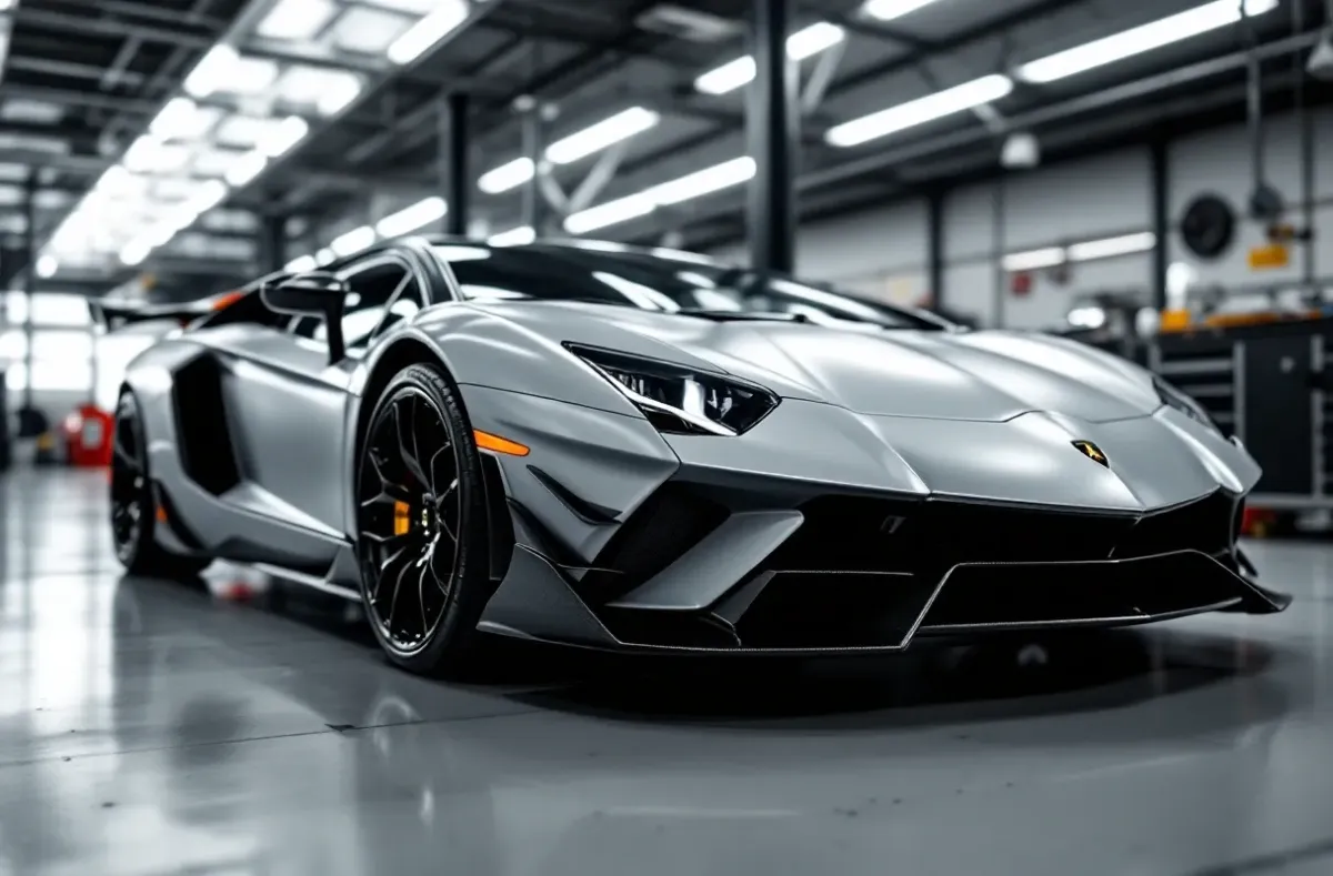 Lambo in for service