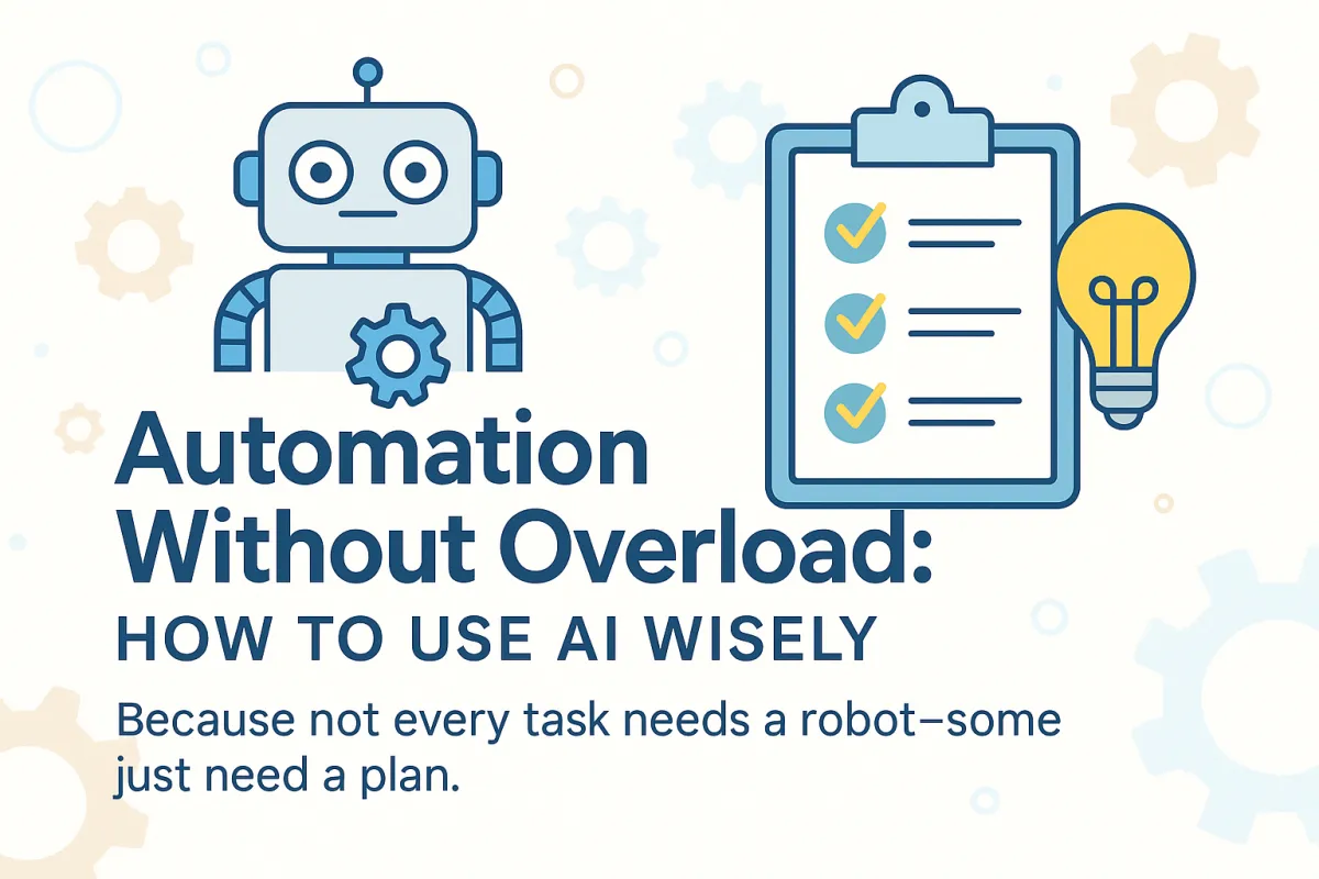 🤖✨ Automation Without Overload: How to Use AI Wisely