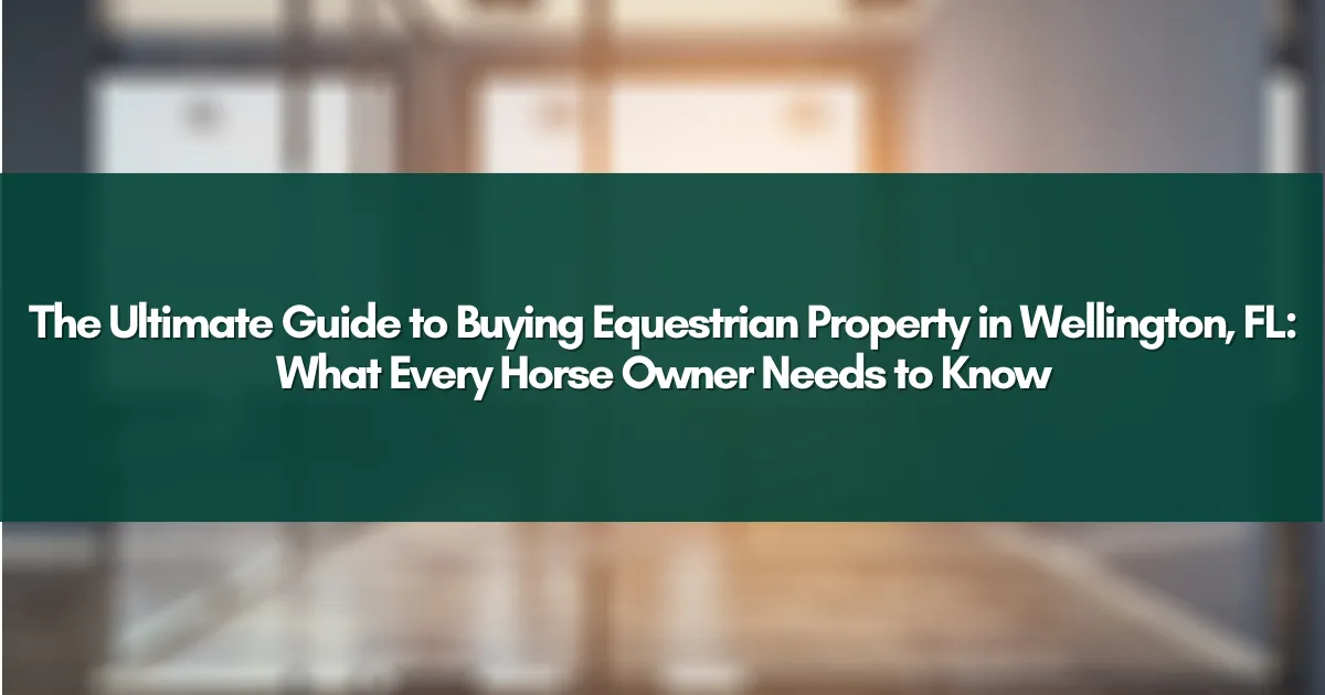 Luxury equestrian estate with barns and riding arena in Wellington Florida