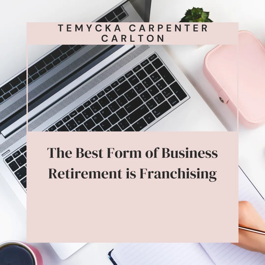 Temycka Carpenter Carlton discussing franchising opportunities with a group of business owners