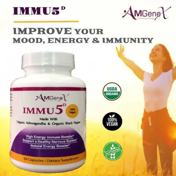 Amgenex Immu5D immune and stress support supplement