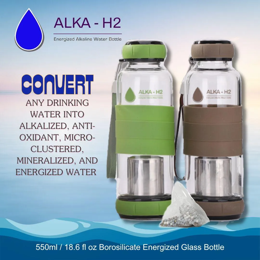 Quantum-energized Alka Water Bottle promoting balance and wellness