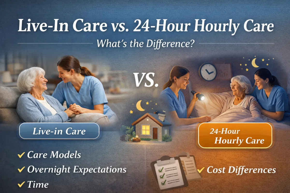 Live-In Care vs 24-Hour Hourly Care: What’s the Difference?