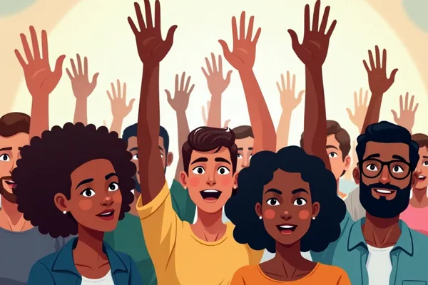 clients raising their hands