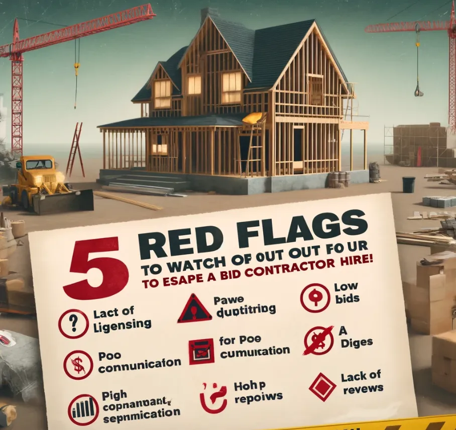 5 Red Flags to Escape a Bad Contractor Hire!