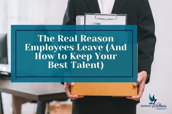 The Real Reason Employees Leave with a man holding a box of office items