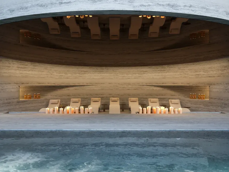 Finnish sauna steam room amenities