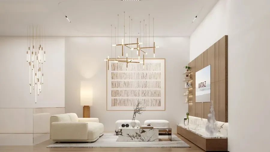 Living room with bespoke finishes