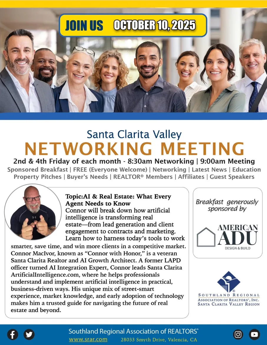 SRAR - Artificial Intelligence Class for Santa Clarita Realtors at the Board of Realtors