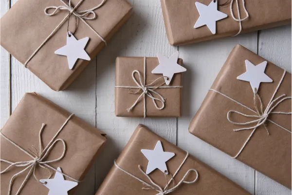 Neutral Wrapped Holiday Gifts
