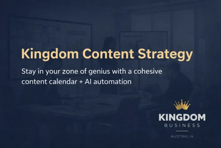 Plan your content with purpose. Stay in your zone of genius while AI and automation handle the heavy lifting for your kingdom business.