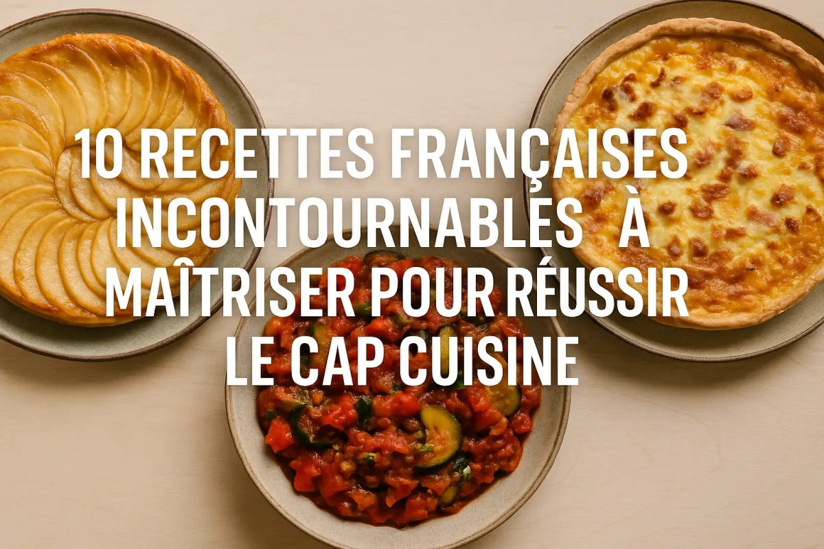10 recettes françaises incontournables à maîtriser pour réussir le CAP Cuisine