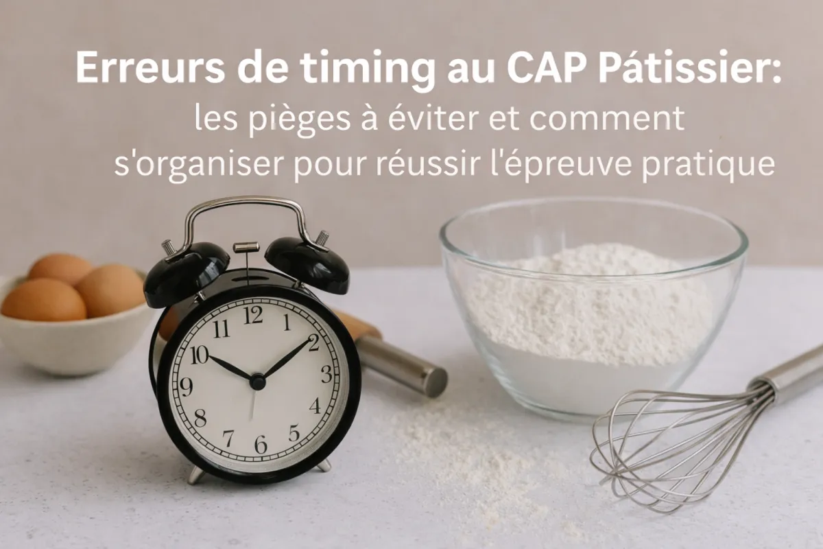 Erreurs de timing au CAP Pâtissier : les pièges à éviter et comment s’organiser pour réussir l’épreuve pratique