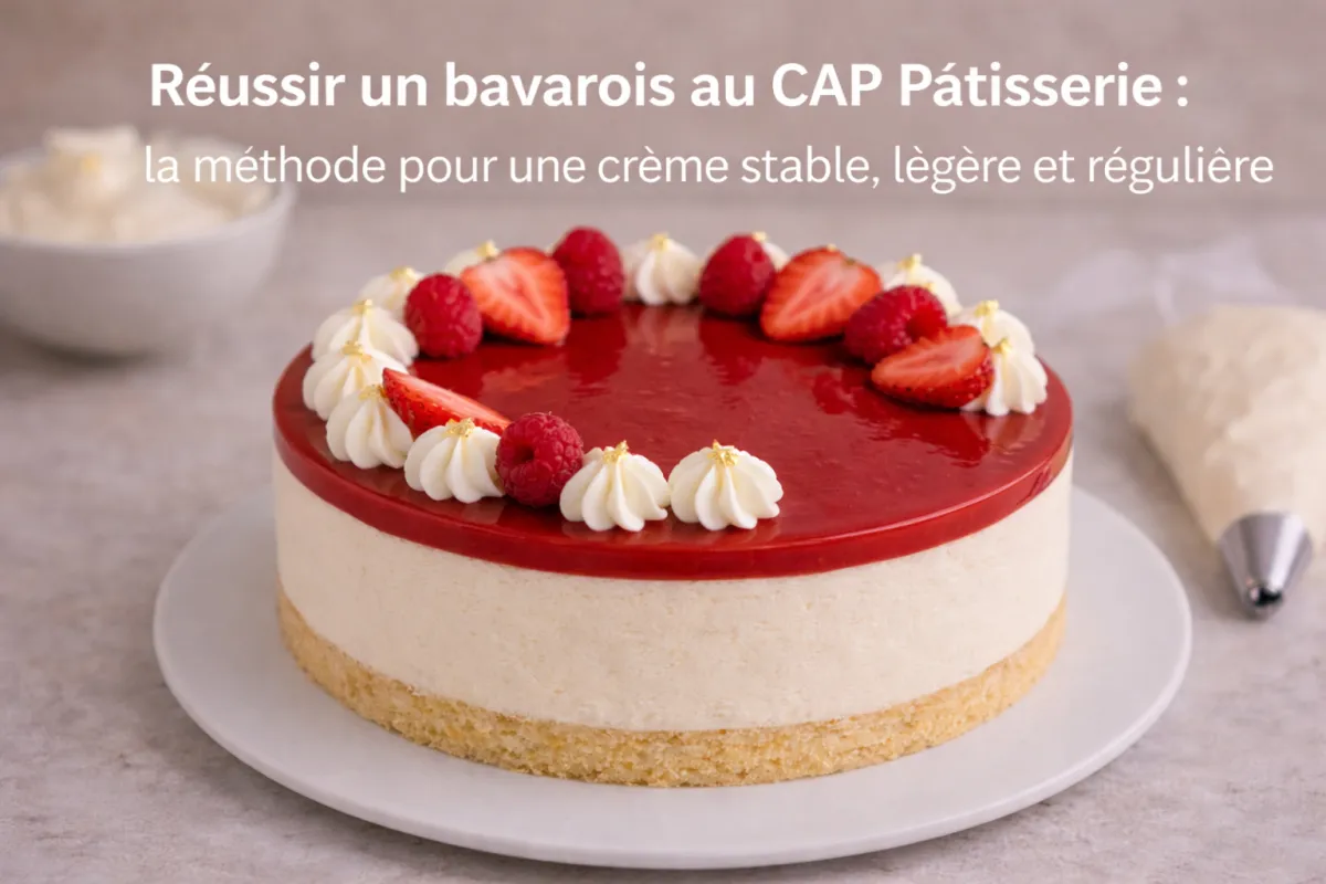 Réussir un bavarois au CAP Pâtisserie : la méthode pour une crème stable, légère et régulière