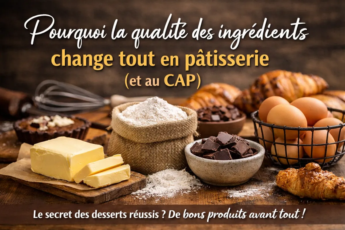 Pourquoi la qualité des ingrédients change tout en pâtisserie (et au CAP)