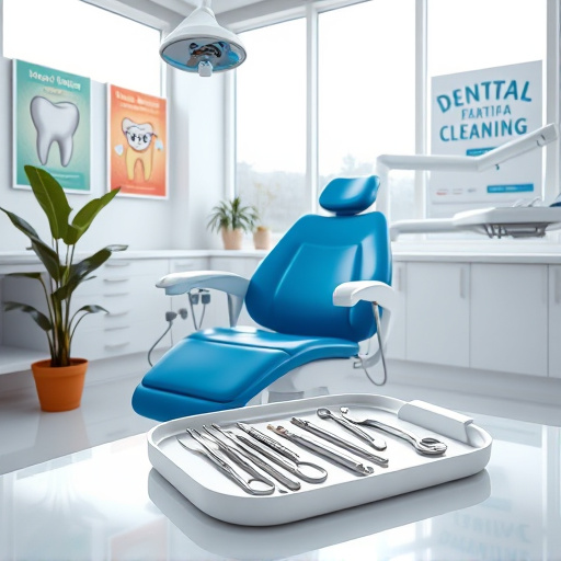 Alt Text: A serene dental studio in Grandview Heights, BC, showcasing a vintage royal blue dental chair amidst softly glowing pearlescent dental tools on a wooden shelf. Bright white teeth gleam in a golden Renaissance-style frame, symbolizing teeth whitening results. Whimsical elements include a playful fairy with a sparkling toothbrush and a cloud of minty toothpaste in gentle green and white hues. The background features an ornate window with pastel curtains allowing warm sunlight to illuminate the clean space. A vibrant potted plant on a side table symbolizes growth, while a Renaissance-style landscape painting with hidden dental motifs decorates the wall. The harmonious color palette of soft whites, pastel blues, and gentle greens enhances the atmosphere, blending professionalism with whimsical charm, highlighting the transformative nature of teeth whitening.