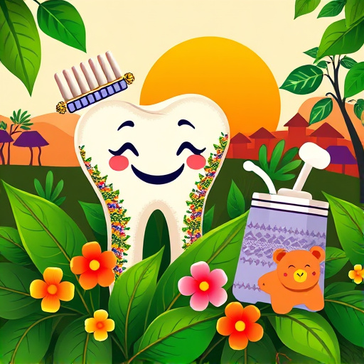 Photorealistic cover image of a vibrant pediatric dental clinic in Fleetwood, BC, featuring a gleaming children's dental chair adorned with colorful animal and star decals. Surrounding the chair are whimsical, oversized dental tools neatly arranged on a bright countertop, creating a cheerful atmosphere. A calm mural of a friendly tooth fairy flying over candy land decorates the wall, complemented by fluffy clouds. Playful dental-themed plush toys, such as smiling toothbrushes and cheerful teeth, are scattered on shelves, adding charm. A colorful interactive play area with a small slide and learning blocks is partially visible, emphasizing a comfortable environment for children. The background includes large windows that allow warm natural light and green plants, enhancing the fresh and welcoming feel. The color palette features soft pastels like light blues, mint greens, and gentle yellows, with accents of sparkle on the dental tools and chair, inviting young patients into a comforting and enjoyable space.