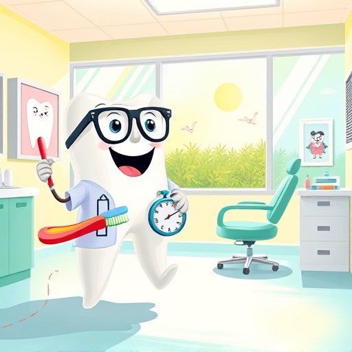 A captivating blog cover image for "Full Mouth Restoration in Cloverdale, BC," showcasing a welcoming dental office environment. The centerpiece features a stylized, oversized set of gleaming teeth, symbolizing health and vitality, embellished with whimsical accents like tiny sparkling stars and a radiant glow. Surrounding the teeth are delicately arranged dental tools, highlighting a professional yet playful atmosphere. Soft outlines of lush green trees and distant mountains in the background reflect Cloverdale’s natural beauty, creating a serene backdrop. The color palette combines soft blues and greens for professionalism, complemented by bright yellows and whites for a cheerful touch. Quirky elements like cartoonish bubbles and sparkles add personality, making the scene feel friendly and inviting. This artwork captures a lively yet polished vibe, encouraging viewers to explore dental care and the joy of a revitalized smile.