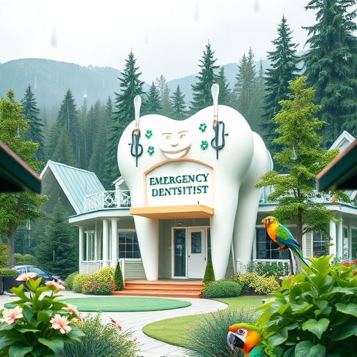 A modern and minimalistic blog cover image themed around the question "Do I need a referral to see a dentist?" featuring a stylized dental chair in the foreground, surrounded by whimsical dental tools like oversized toothbrushes, playful dental mirrors, and quirky floss dispensers in calming pastel colors. The background showcases large, abstract dental health icons, such as sparkling teeth and smiling gums, enhancing the theme of care and health. The color palette consists of soft blues, greens, and whites for cleanliness, with warm yellow accents for friendliness. Adorable dental-themed characters, including cartoonish teeth and friendly floss rollers, add personality while maintaining a light-hearted atmosphere. The image conveys curiosity and comfort, inviting readers to explore information about dental referrals in a relaxed and entertaining manner.
