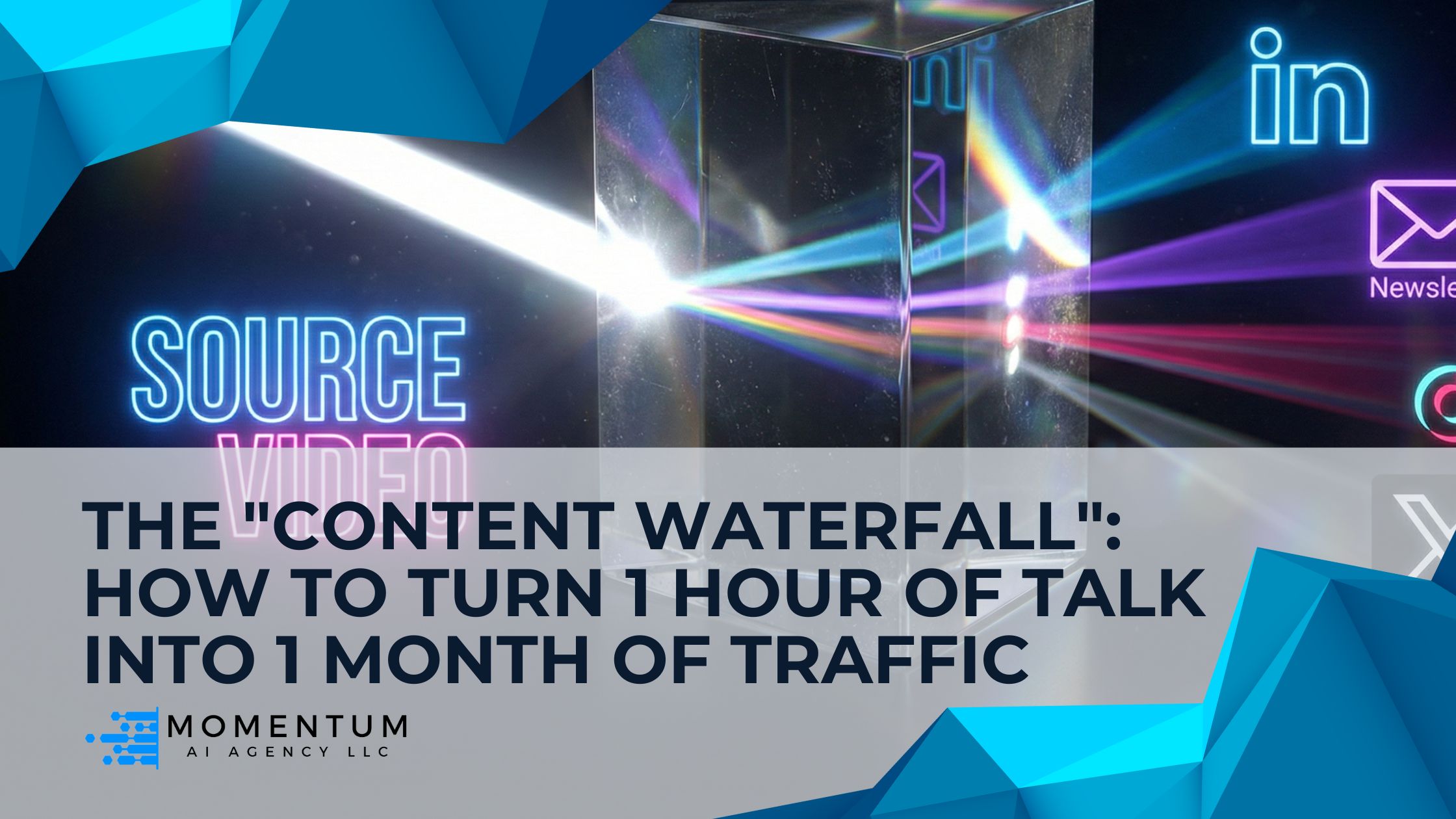 The "Content Waterfall": How to Turn 1 Hour of Talk into 1 Month of Traffic