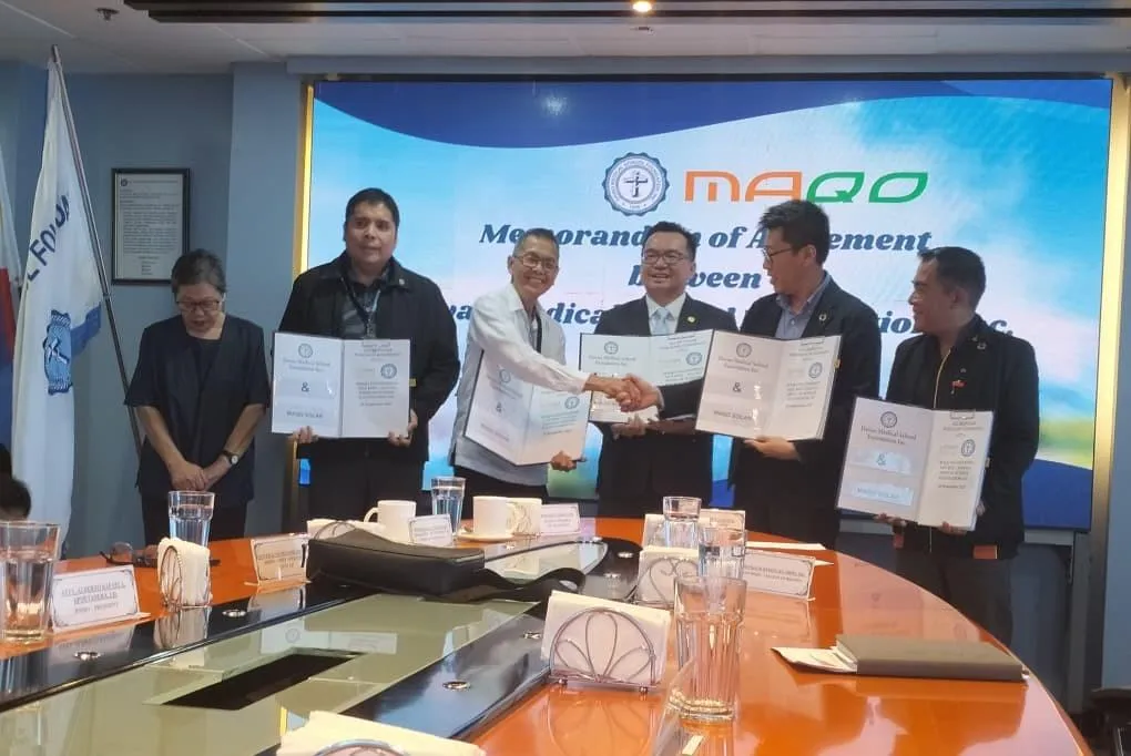 Solar energy partnership launch between Maqo and Davao Medical School Foundation supporting renewable energy in higher education