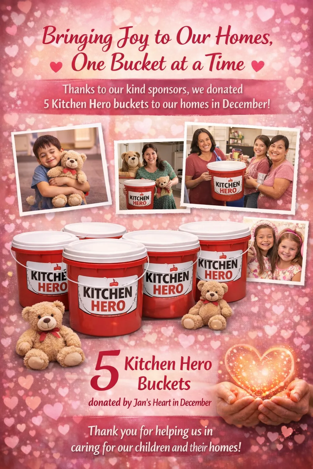 Practical Care in Action: Kitchen Hero Buckets Donated
