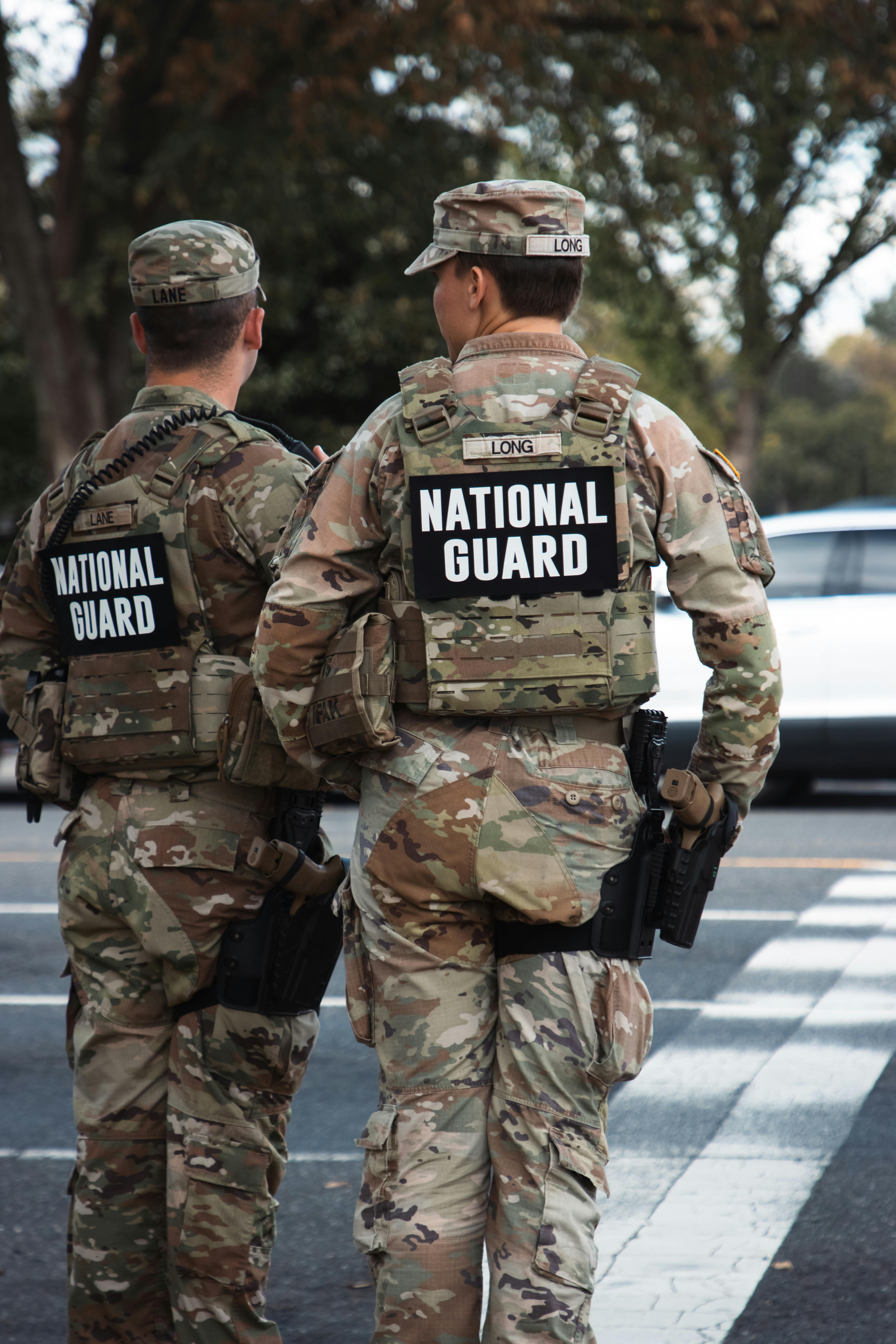 national guard soldiers on duty