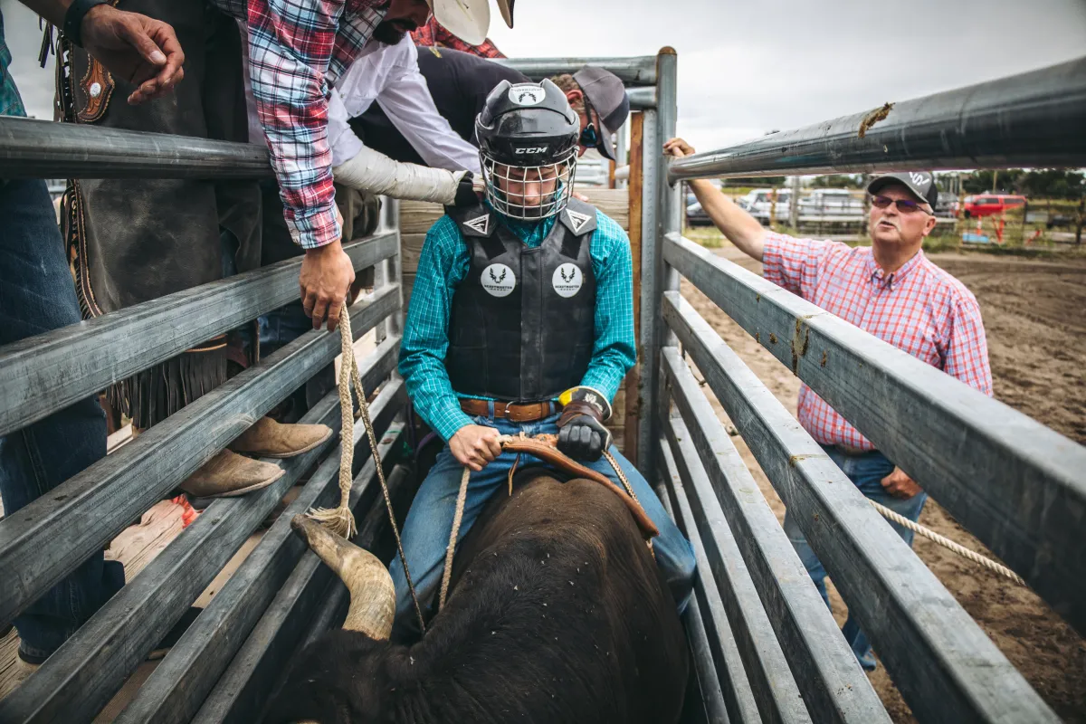 Bull Rider in the chute