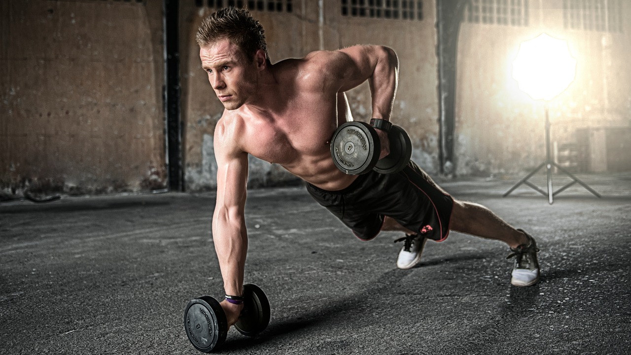 man exercising