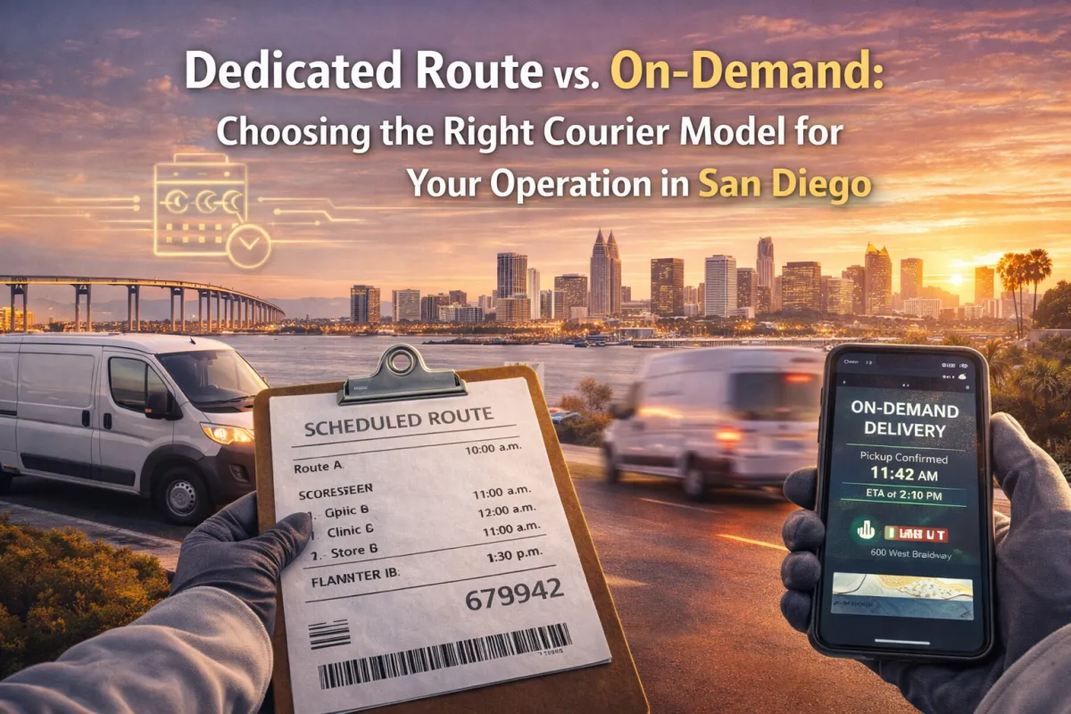 Dedicated Route vs. On-Demand: Choosing the Right Courier Model for Your Operation in San Diego