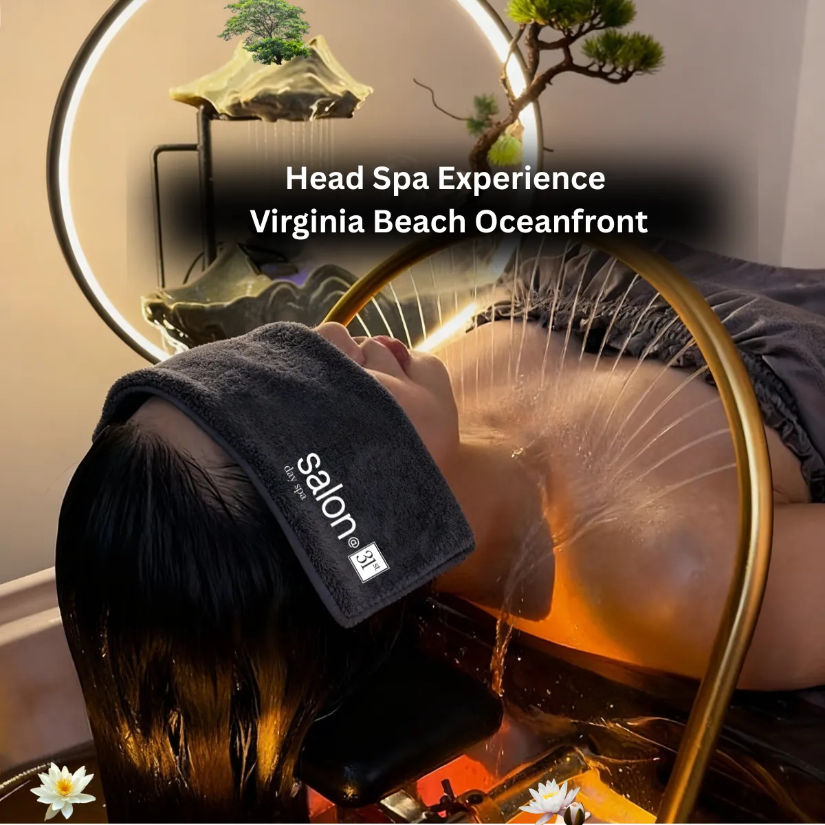 Nourishing head spa treatment at Salon 31st Day Spa near the Virginia Beach Oceanfront