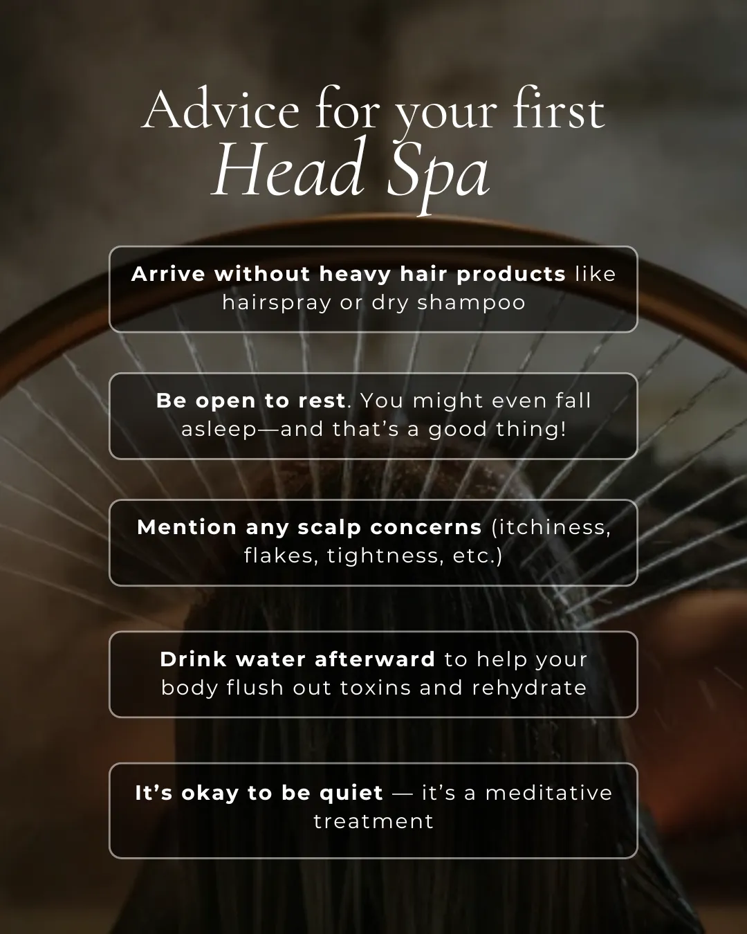 first time head spa treatment experience