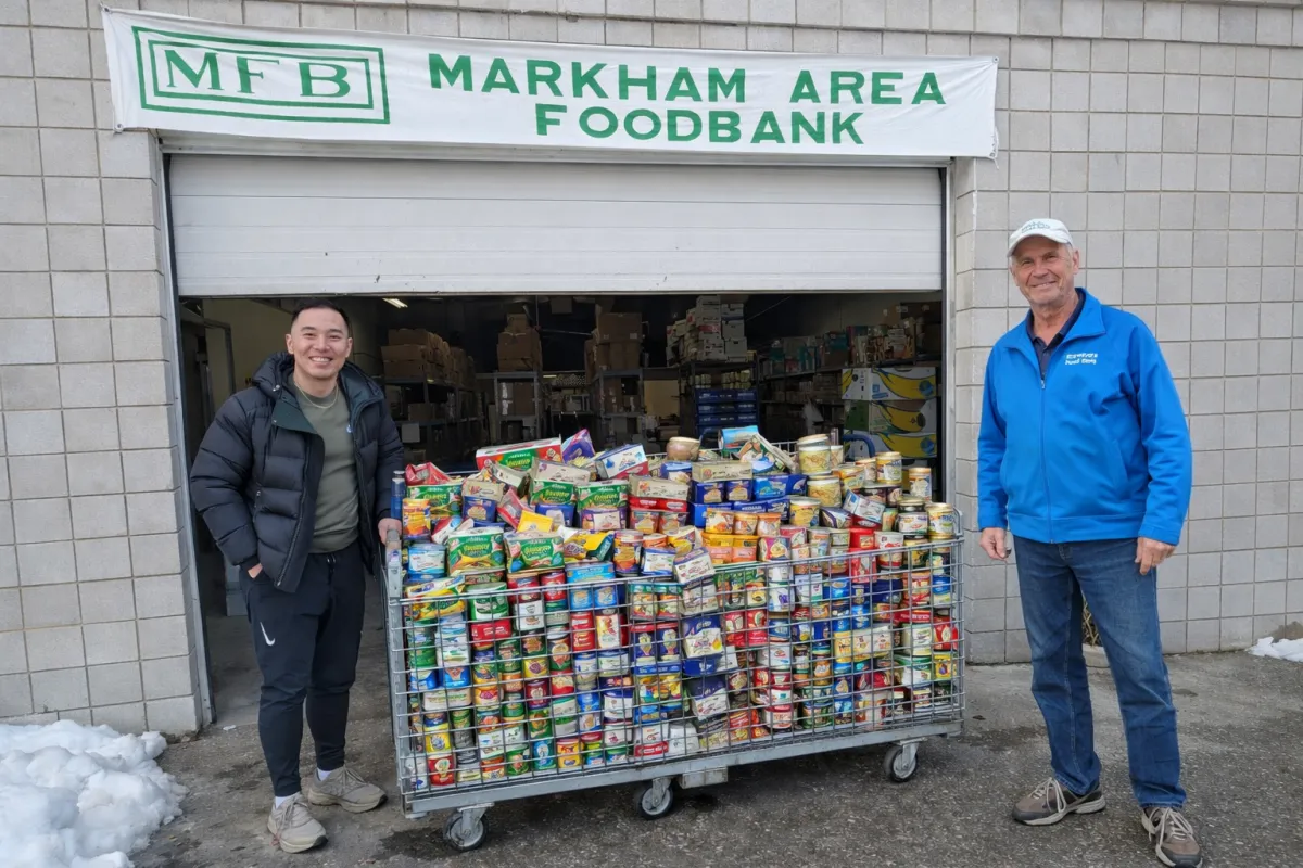 Fight Fitness Gives Back: 120 lbs of Food Donated to Support Markham Food Bank This Holiday Season