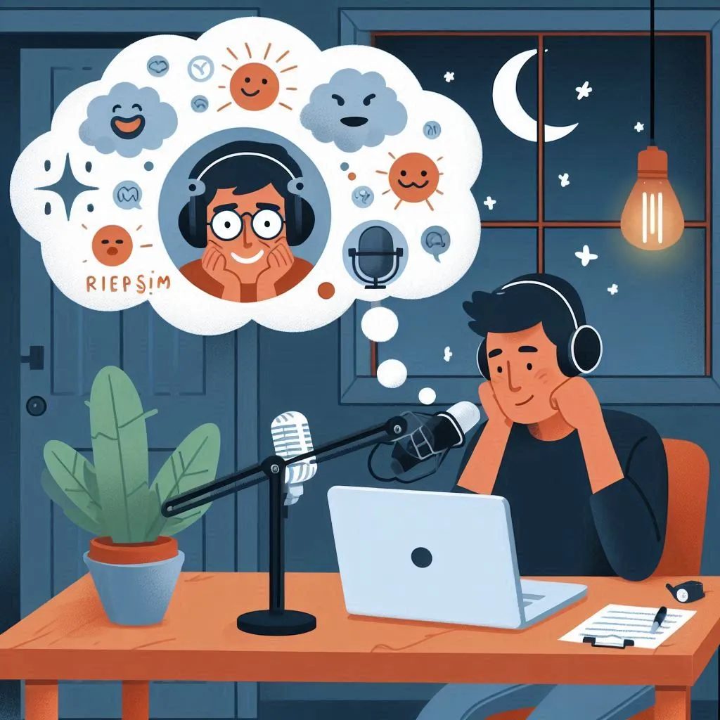 Entrepreneur on a podcast call
