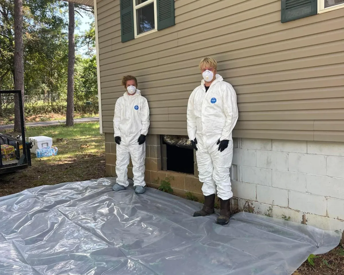 Crawl Space Fixers Techs about to tackle a Arkansas Home crawl space