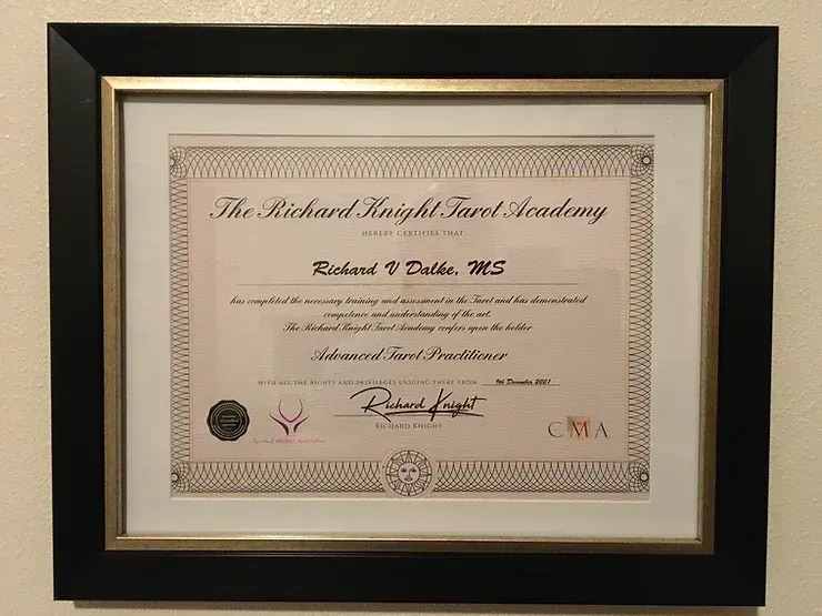 Tarot Academy Certificate