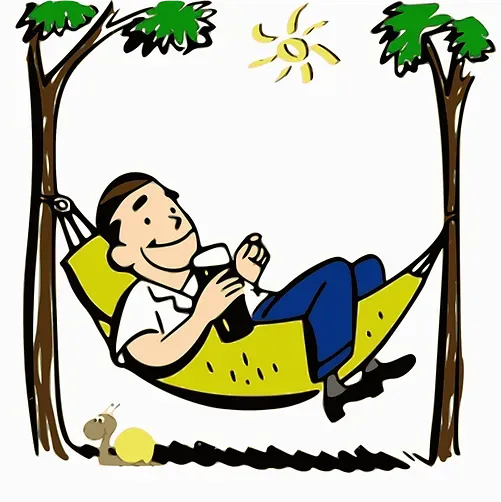 Man in hammock