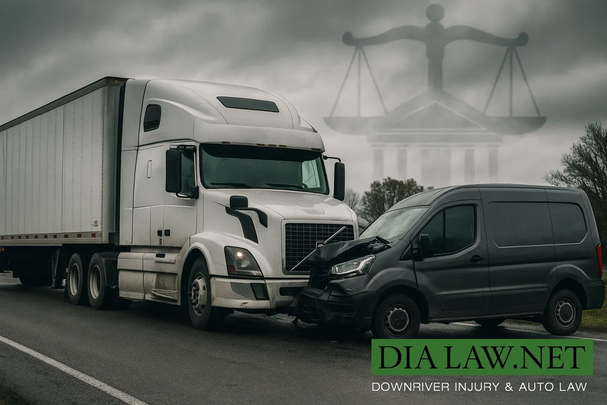 Truck accident image