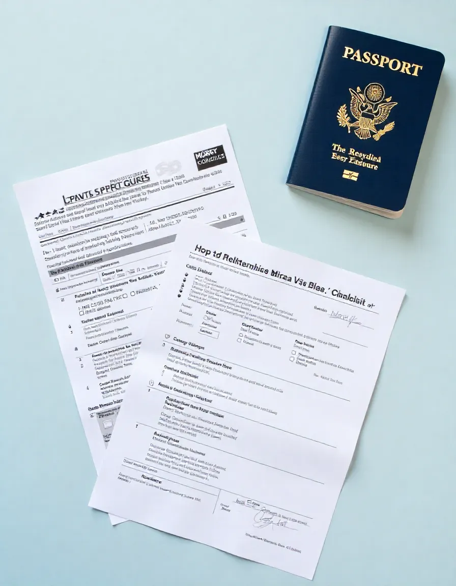 Consular officer interviewing a student for the F-1 visa application.