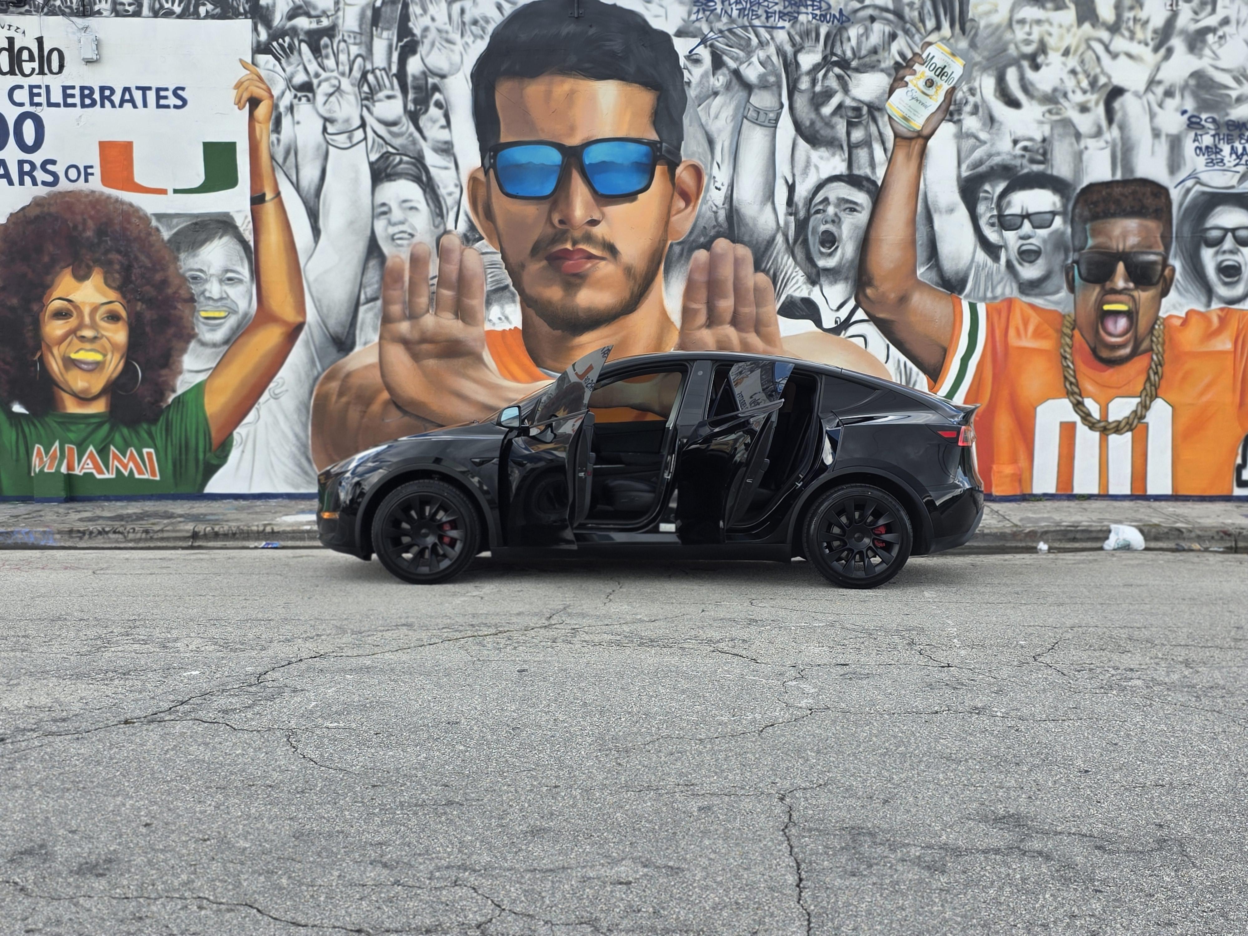 2022 Tesla Model Y electric SUV rental in Miami — 330 mile range, delivered to your door