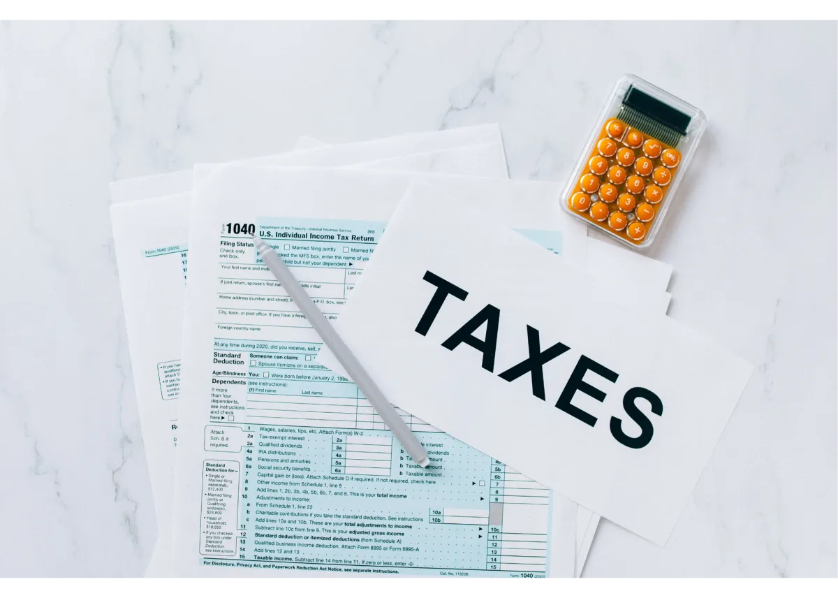 Tax Paperwork and a Calculator