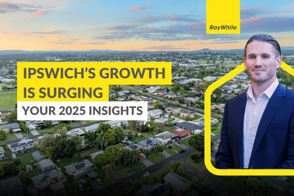 Aerial view of Ipswich, Queensland, showcasing lush green parks, modern infrastructure, and growing suburbs—highlighting the booming property market of 2025.