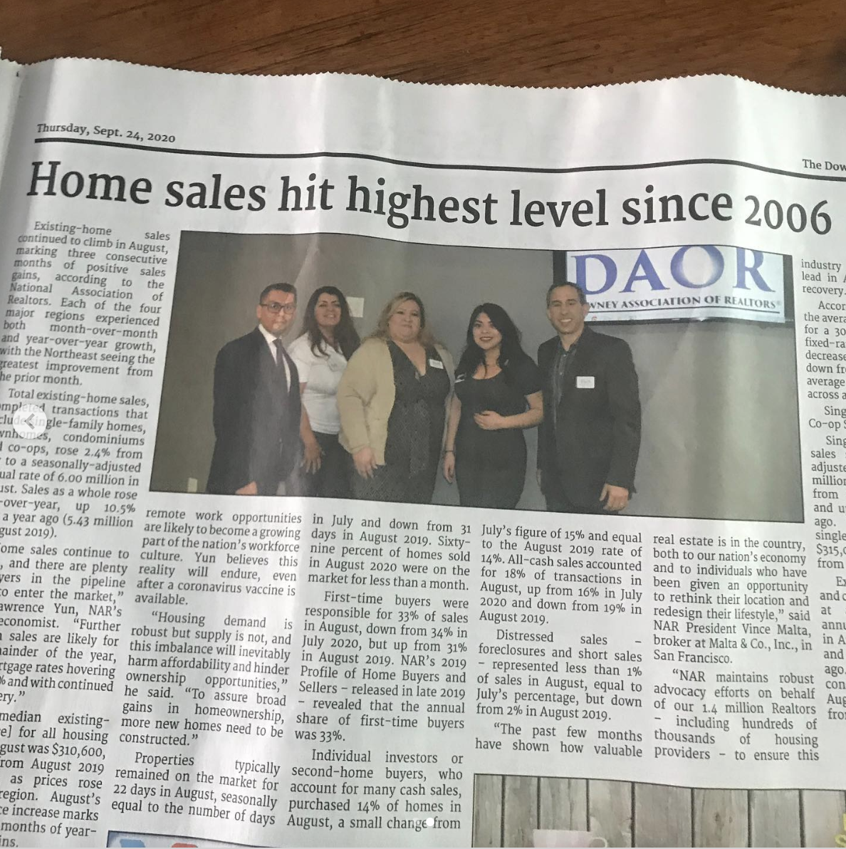 Downey Patriot: Home Sales Rise