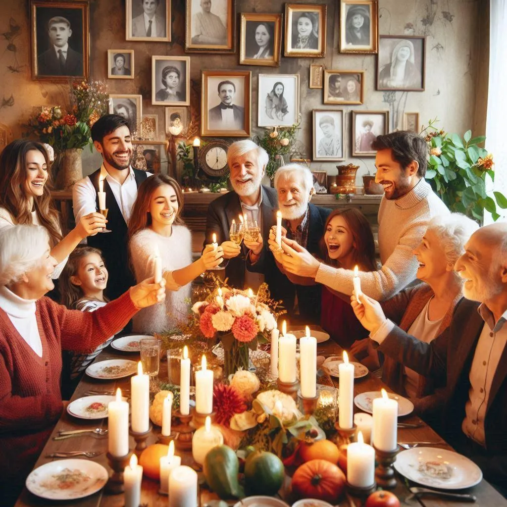 commémoration en famille