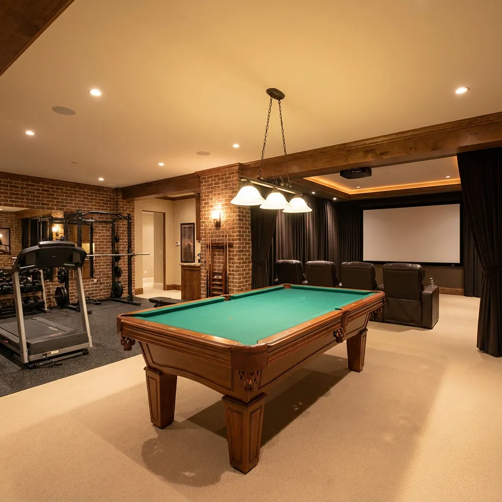 The end result of the Basement Remodeling project in Philadelphia by NK Construction and Design