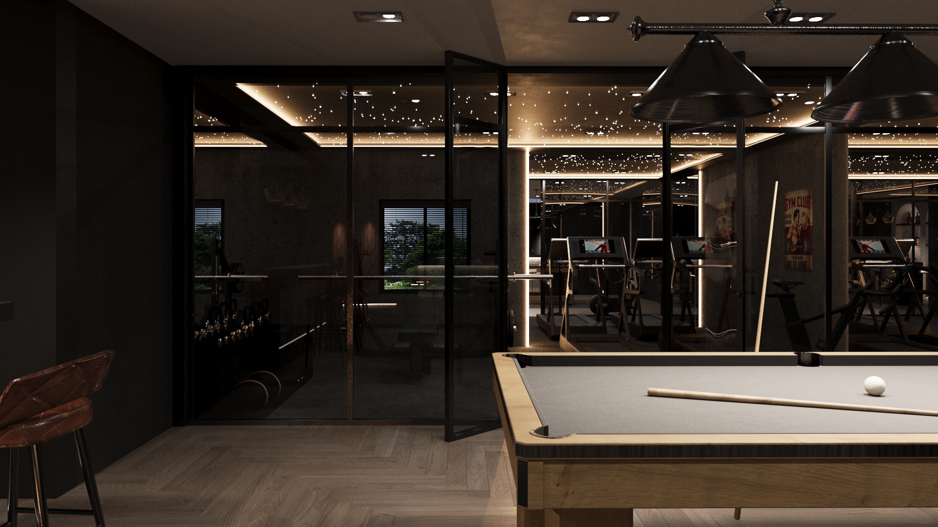 A Basemement i Philadelphia, remodeled to be a gaming room. Remodel by NK Construction and Design,