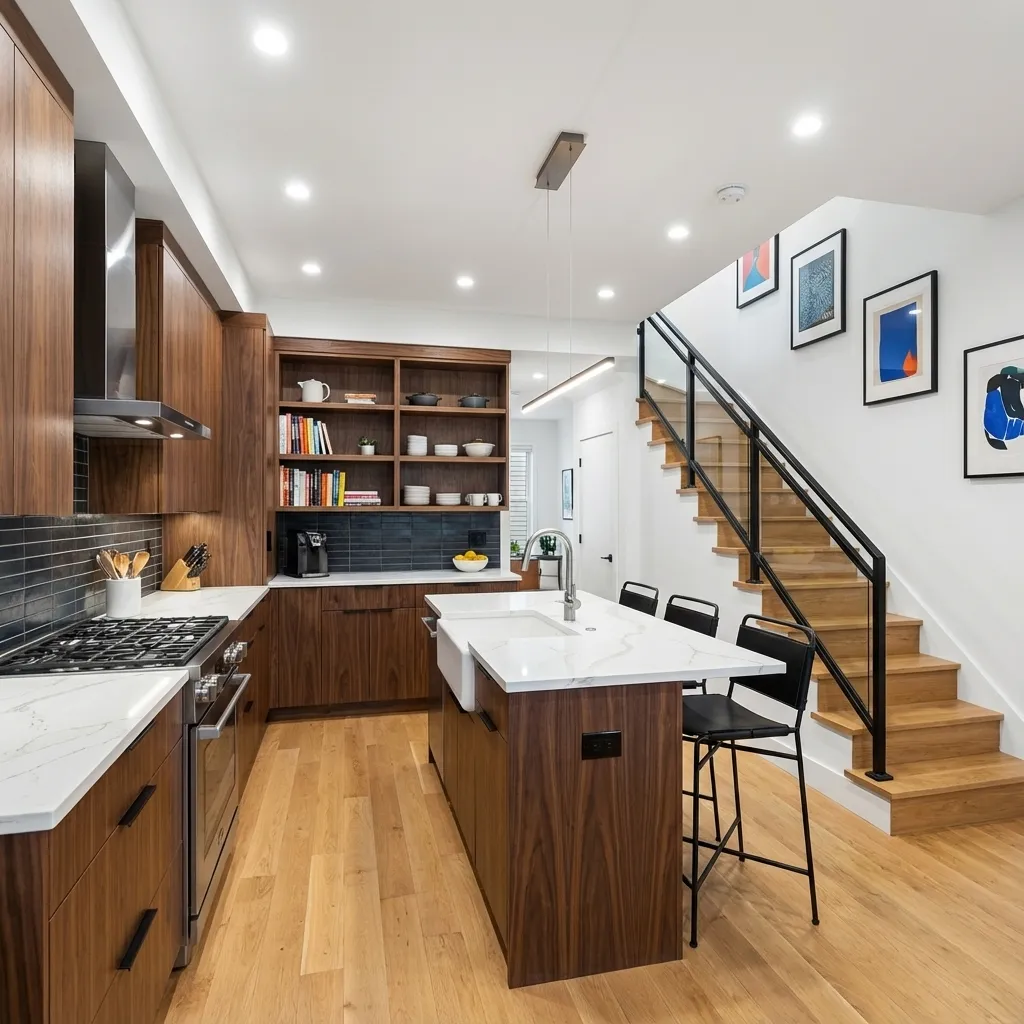 Kitchen remodeling project by NK Construction and Design in Philadelphia