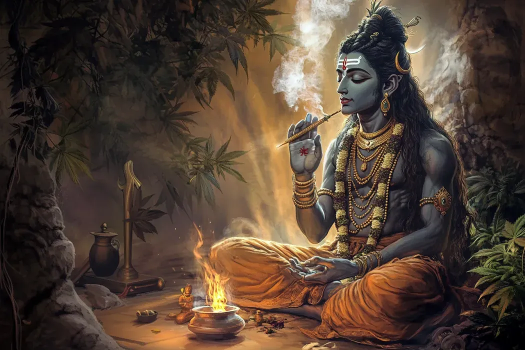 Shiva connecting to Cannabis in Ceremony